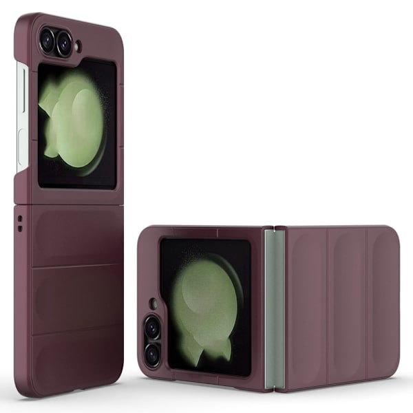 Mjukt greppformat Samsung Galaxy Z Flip6 skal - Vinröd Röd
