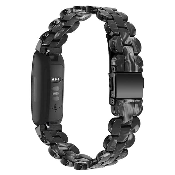Fitbit Inspire 2 / Inspire HR oval klockrem i resin - Svart Svart