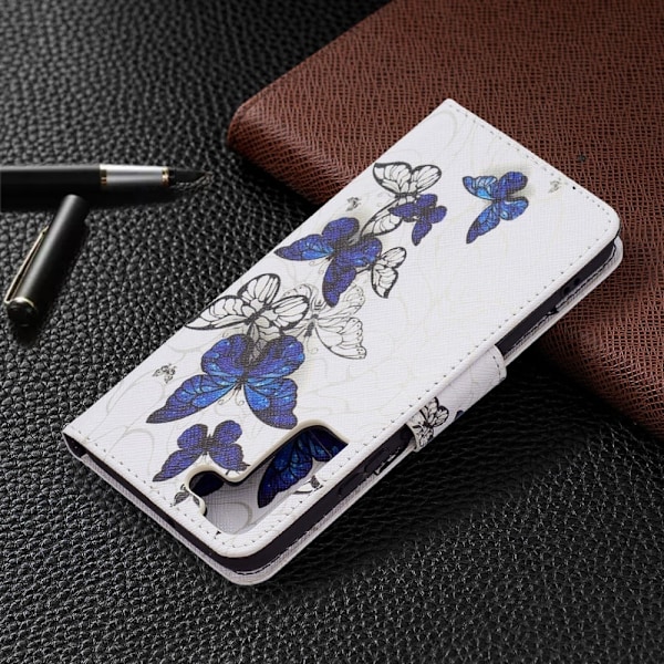 Wonderland Samsung Galaxy S22 Plus flip kuoret - Perhoset Multicolor