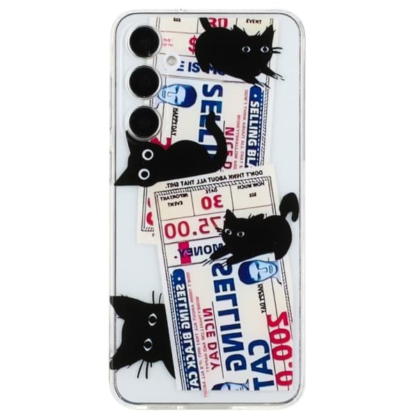 Deco Samsung Galaxy A55 kotelot - Musta Kissa Black