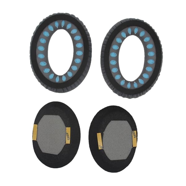 1 par BOSE QC15 / QC25 / QC35 JZF-236 öronkuddar i läder - Mörkgrå Silvergrå