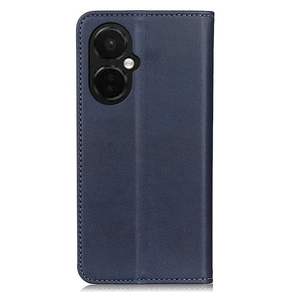 Flip Etui med Pung i Ægte Læder til OnePlus Nord CE 3 - Blå Blue