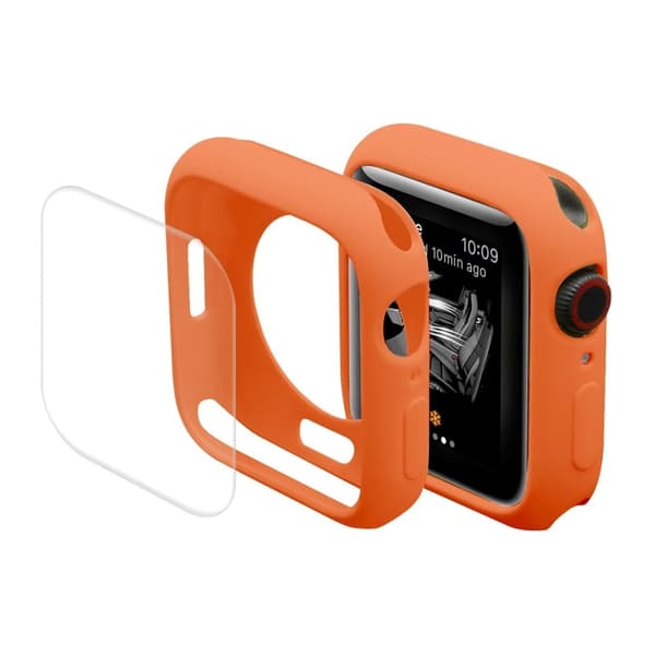 ENKAY Apple Watch (41mm) TPU cover with screen protector - Orange Orange