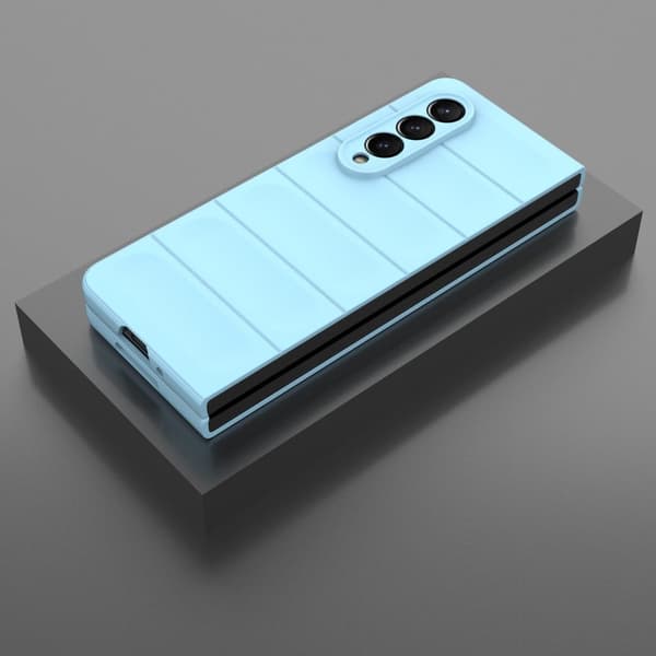 Blødt grebsformet Samsung Galaxy Z Fold4 cover - Babyblå Blue