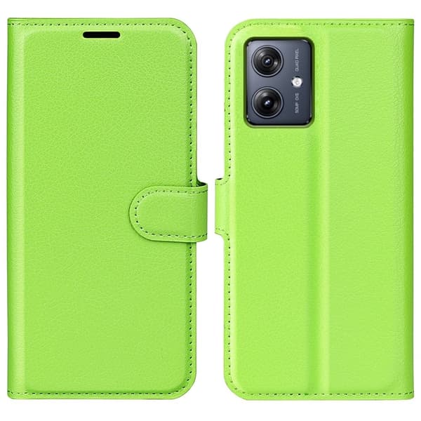 Klassisk Motorola Moto G54 Flip Etui - Grøn Green