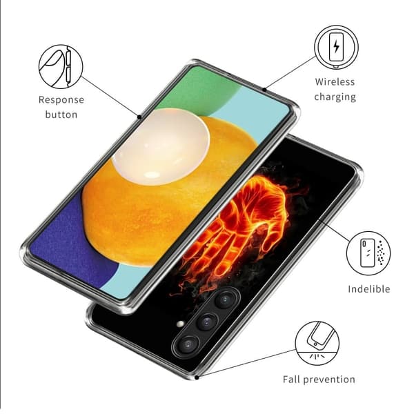 Deco Samsung Galaxy A05s skal - Eldpalm Orange
