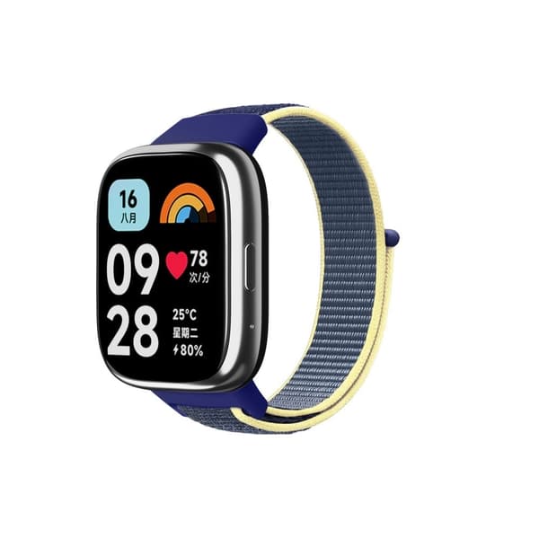 Xiaomi Redmi Watch 3 Lite / Watch 3 Active Nylon Watch Strap Loop Fastener Replacement Band - Havblå Blue