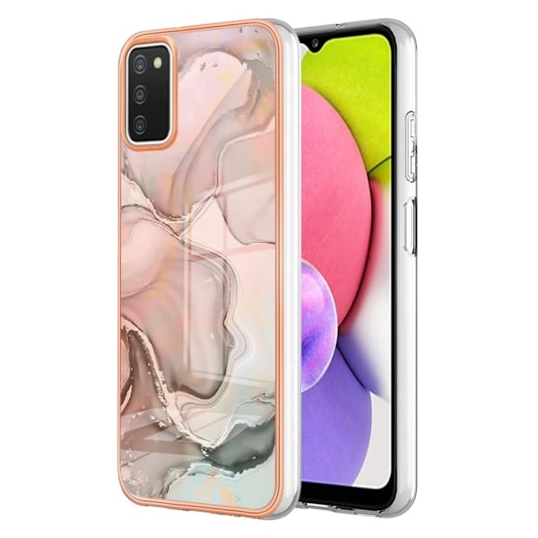 Marmormotiv Samsung Galaxy A03s skal - Rosa Rosa