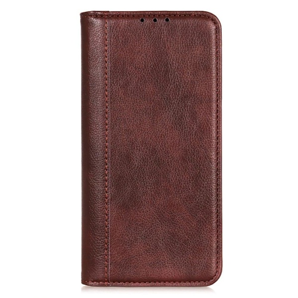 Äkta läder Xiaomi 13 Lite / Xiaomi Civi 2 fodral med magnetisk stängning Brun