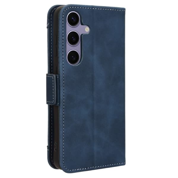 Moderne Samsung Galaxy S24 FE læderetui med pung - Blå Blue