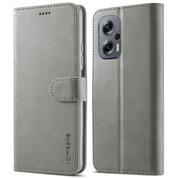 LC.IMEEKE Xiaomi Redmi Note 11E / 11 Prime 5g / M4 5g Flip Etui - Grå Silver grey