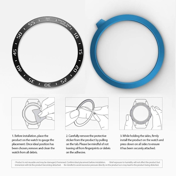 Samsung Galaxy Watch 3 (45mm) hållbar dial bezel - svart / A Type Svart