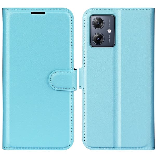 Klassisk Motorola Moto G54 Flip Etui - Blå Blue