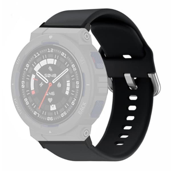 Huami Amazfit Active Edge A2212 kellon hihna silikoni hengittävä kellonauha korvaava - Musta Black