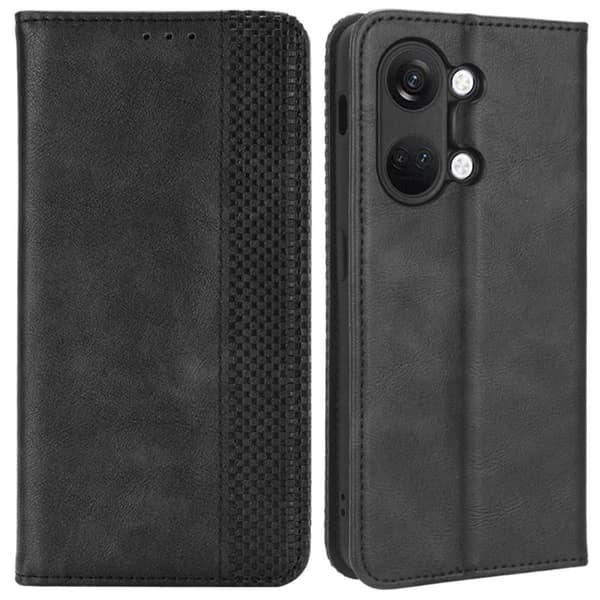 Bofink Vintage OnePlus Ace 2v Læretui - Svart Black