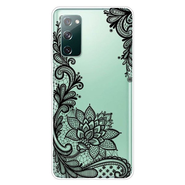Deco Samsung Galaxy S20 FE 5G / Samsung Galaxy S20 FE skal - Spetsblomma Svart