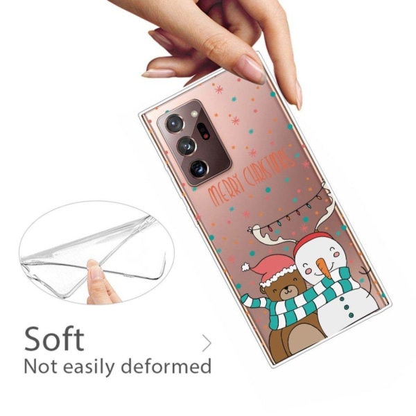 Samsung Galaxy Note 20 Ultra-etui til jul - Bjørn Og Snemand Transparent