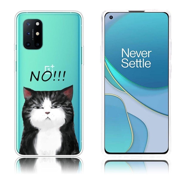 Christmas OnePlus 8T fodral - Unhappy katt Svart