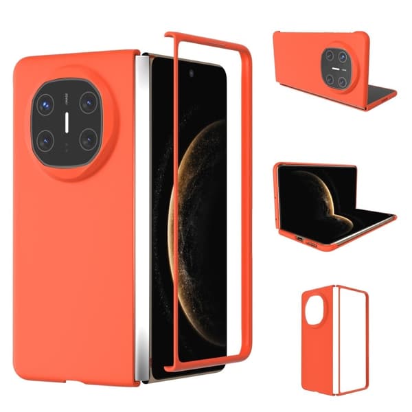 Huawei Mate X6 Case Skin-Touch Texture Hard Bump Resistant Folding Phone Cover - Orange Orange