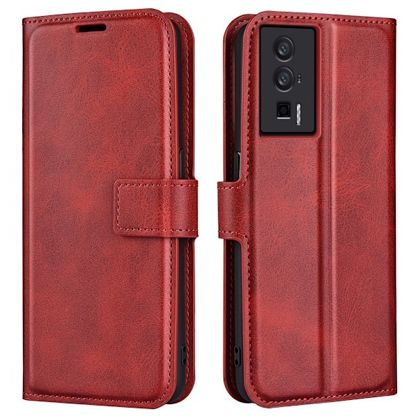 Lompakko Nahkakotelo For Xiaomi Redmi K60 / K60 Pro - Punainen Red