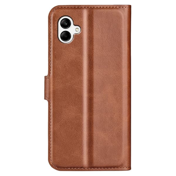 Læderetui med Pung til Samsung Galaxy A04 - Lysebrun Brown