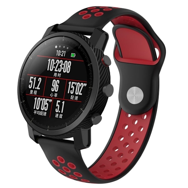 Huami Amazfit-kellon vaihtoranneke - Musta, punainen Multicolor