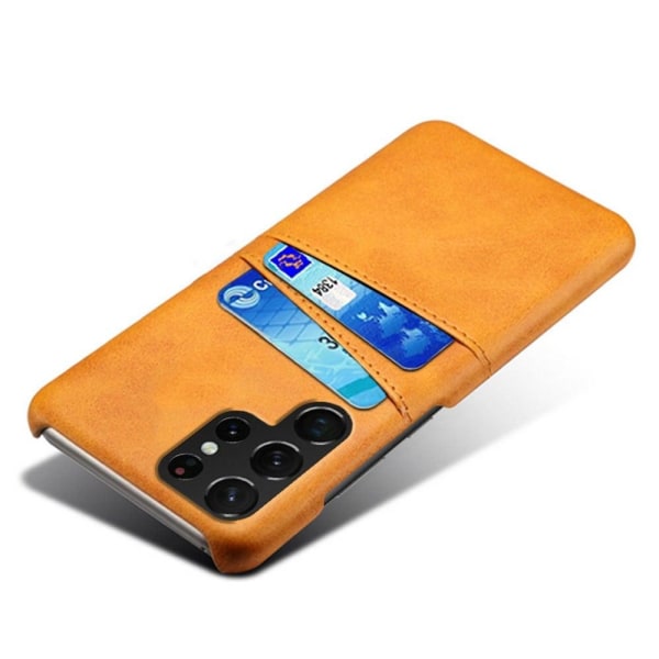 Samsung Galaxy S23 Ultra skal med korthållare - Orange Orange