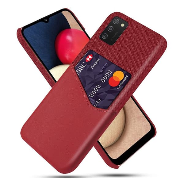 Bofink Samsung Galaxy A02s Card Cover - Rød Red