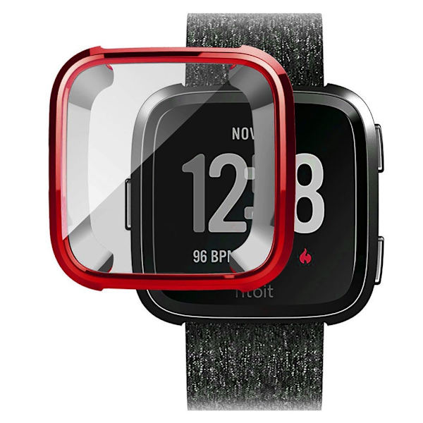 Fitbit Versa elegant elektropläteringsfodral - Röd Röd