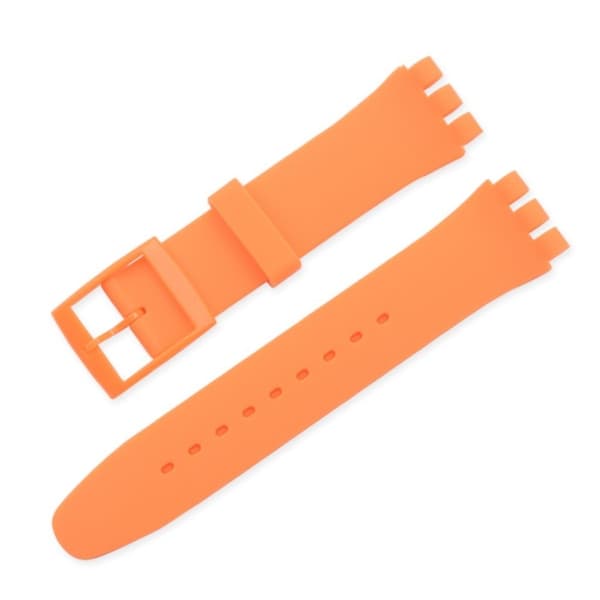 12 mm enkel silikone urrem - Orange Orange