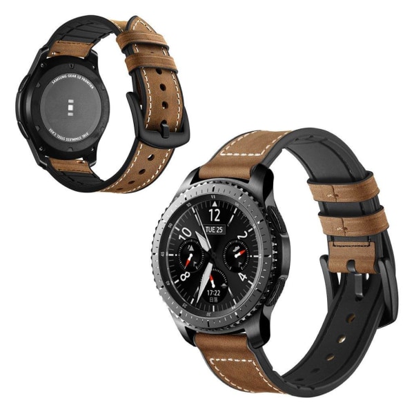 Samsung Gear S3 / Gear S3 Frontier genuine leather watch band - Brun
