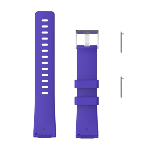 Fitbit Versa blød TPE urrem - Størrelse: L / Mørkelilla Purple