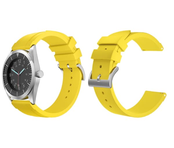 22 mm Bofink® luksuriøs klokkerem i silikon - Gul Yellow