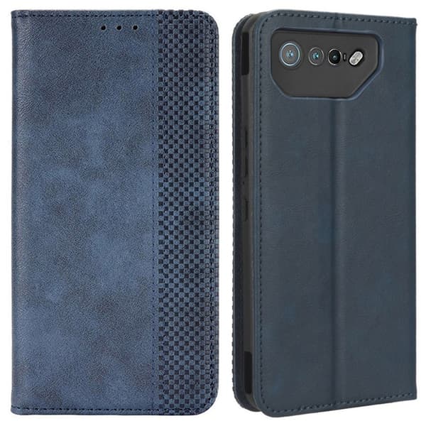 Bofink Vintage ASUS Rog Phone 7 Nahkakotelo - Sininen Blue