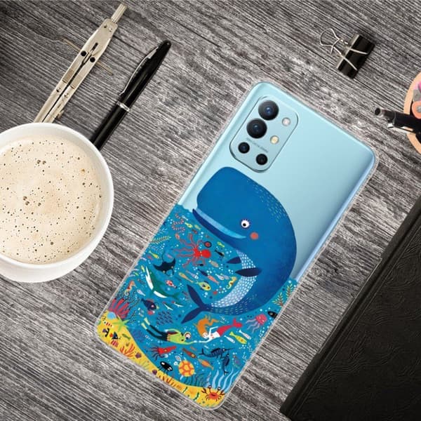 Deco OnePlus 9R skal - Blå Val Blå