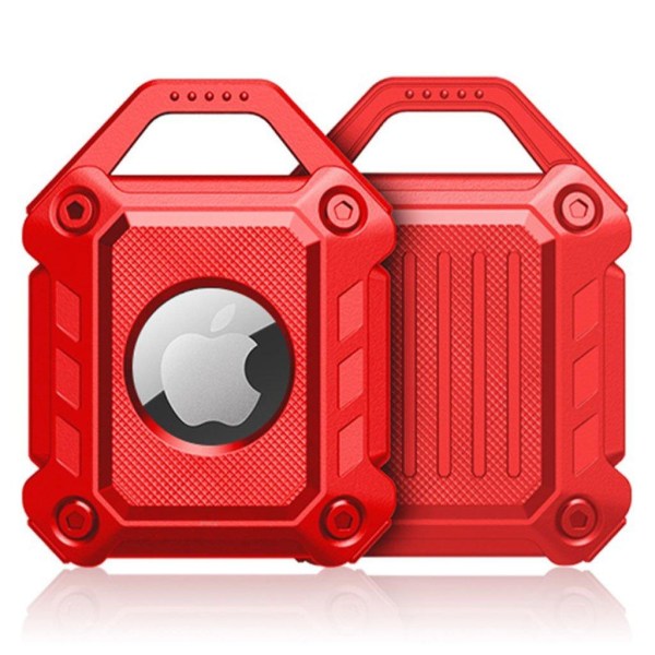 AirTags armor TPU cover with key chain - Red Red