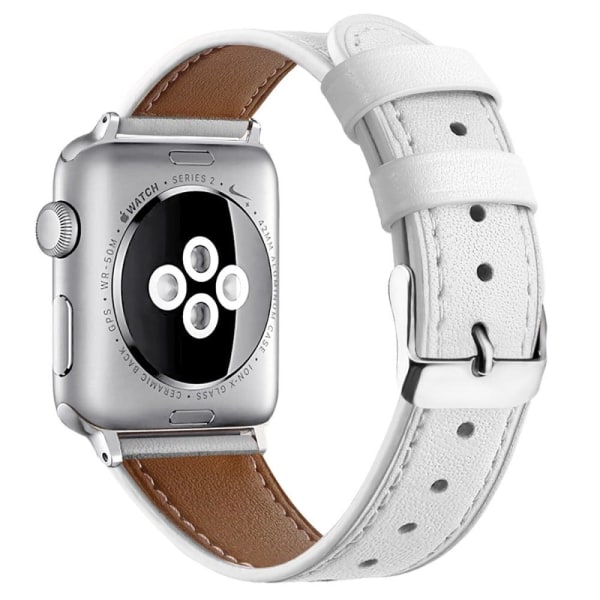 Apple Watch (41mm) Top Layer Cowhide Aitoa Nahkaa Rannekellon Na White