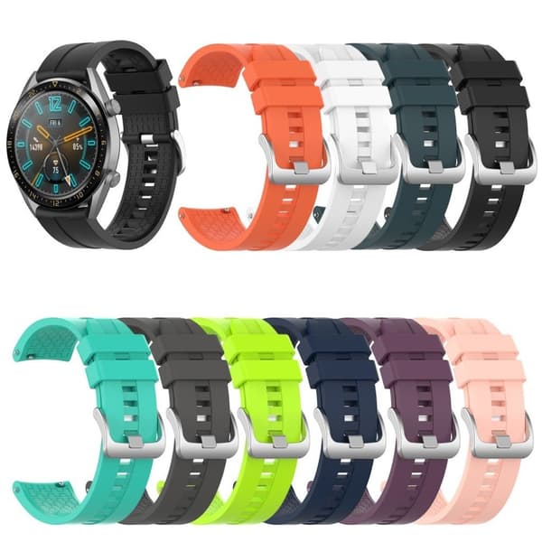 Huawei Watch GT klockarmband i slitstark silikon - Vit Vit
