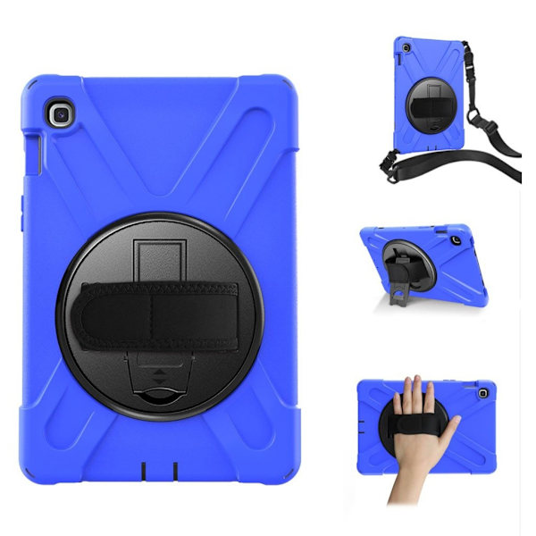 Samsung Galaxy Tab S5e 360 Graders X-Shape Silikon Combo Etui - Blå Blue