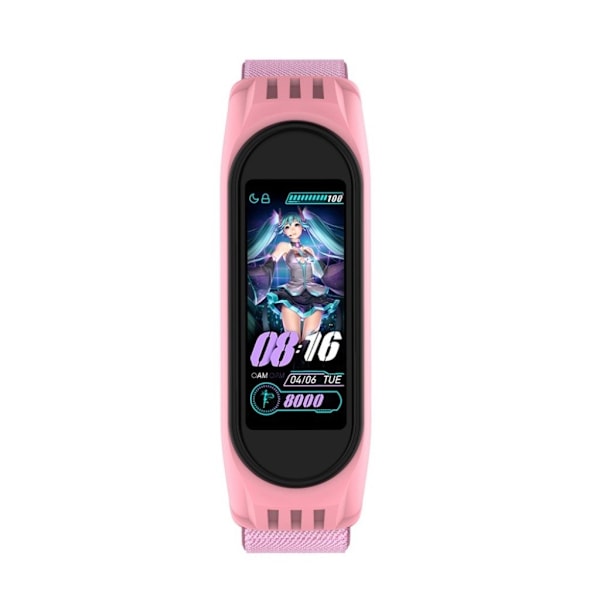 Xiaomi Mi Smart Band 6 / 5 nailon kellonauha - Pinkki Pink