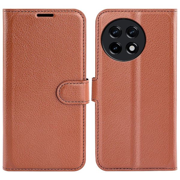 Klassisk OnePlus 11R / Ace 2 Flip Etui - Brun Brown