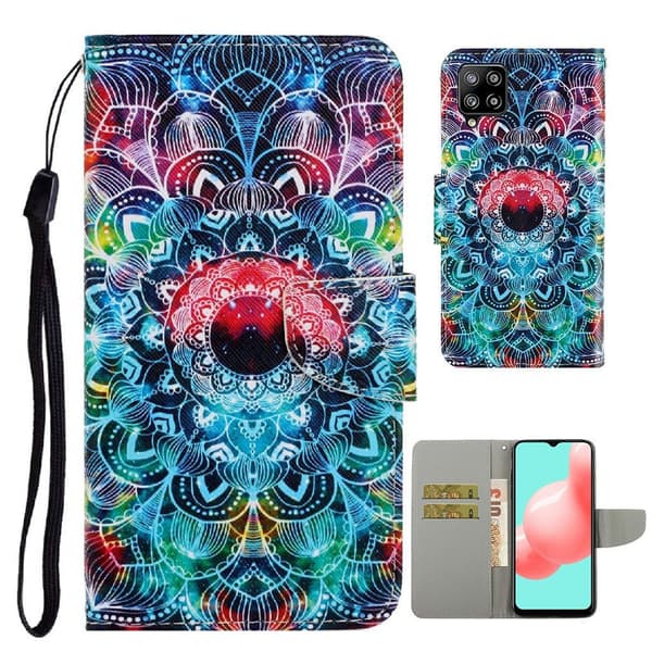 Wonderland Samsung Galaxy A22 4G Flippetui - Mandala Multicolor