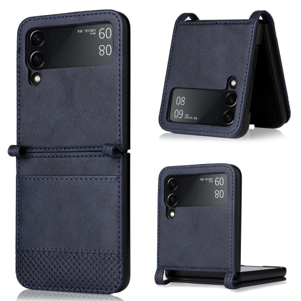 Bofink Vintage Samsung Galaxy Z Flip3 5G Læder Etui - Blå Blue
