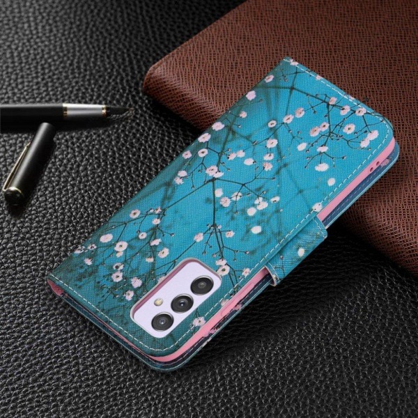 Wonderland Samsung Galaxy A82 5G Flip etui - Træ med blomster Blue