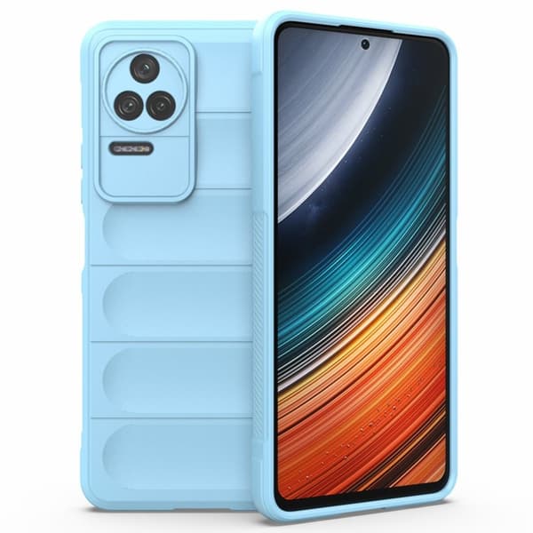 Mjukt greppformat Xiaomi Poco F4 / Xiaomi Redmi K40S skal - Blå Blå