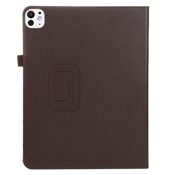Til iPad Pro 11 (2024) Etui Bi-Fold Stand PU Læder Tablet Cover med Stylus Loop Design - Brun Brown