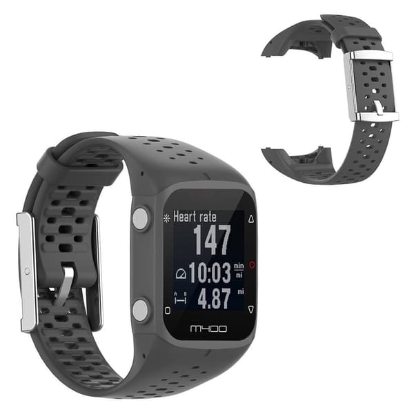 Polar M400 bekväm silikon klockarmband - grå Silvergrå