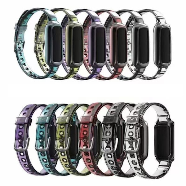 Fitbit Luxe genomskinligt klockarmband i unik stil - Grå Silvergrå