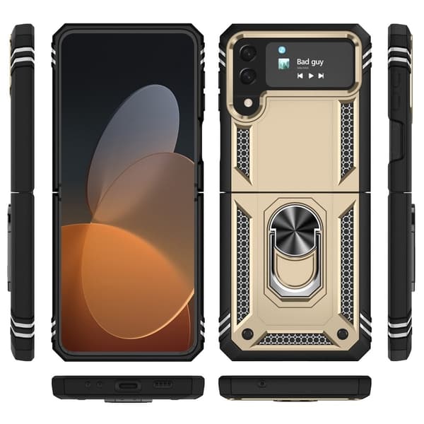 Bofink Combat Samsung Galaxy Z Flip4 Etui - Gull Gold
