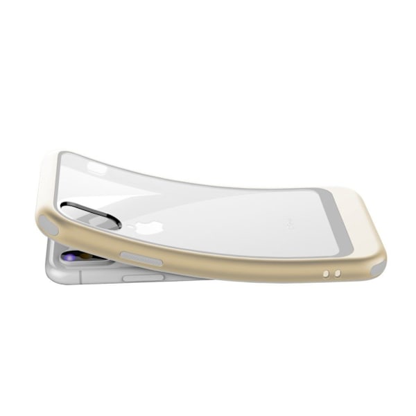 iPhone Xs Max avtagbart transparent fodral - Guld Guld